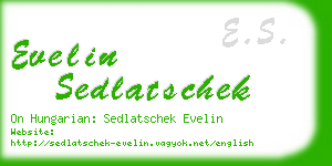 evelin sedlatschek business card